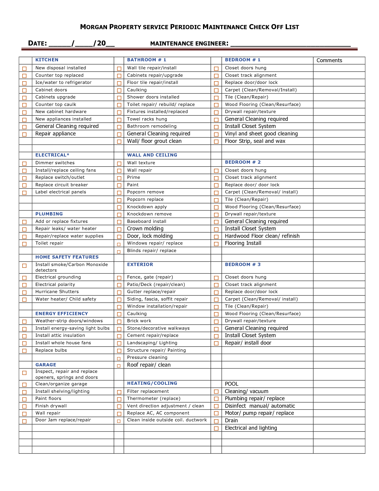 Printable Home Inspection Checklist Business Mentor